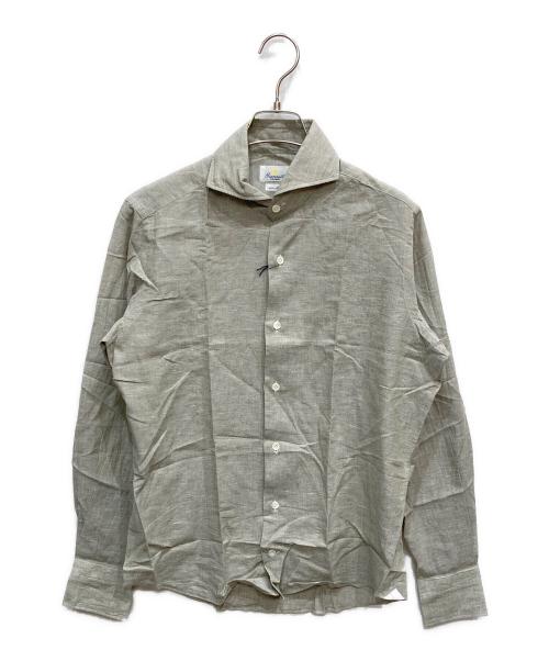 giannetto（ジャンネット）giannetto (ジャンネット) リネン混シャツ カーキ サイズ:SIZE 37 未使用品の古着・服飾アイテム