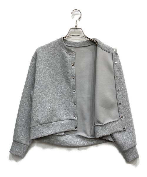 UNFILO（アンフィーロ）UNFILO (アンフィーロ) スナップカーディガン グレー サイズ:Mの古着・服飾アイテム