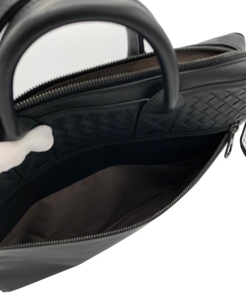 BOTTEGA VENETA（ボッテガベネタ）BOTTEGA VENETA (ボッテガベネタ) イントレチャート ブリーフケース ブラックの古着・服飾アイテム