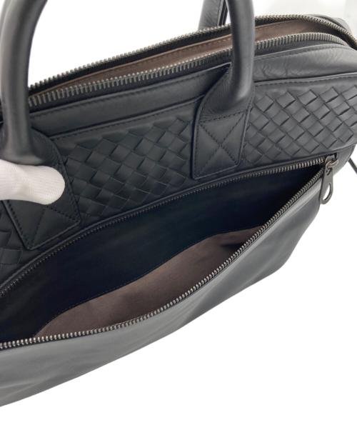 BOTTEGA VENETA（ボッテガベネタ）BOTTEGA VENETA (ボッテガベネタ) イントレチャート ブリーフケース ブラックの古着・服飾アイテム