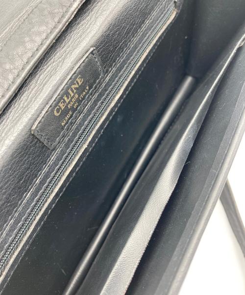 CELINE（セリーヌ）CELINE (セリーヌ) マカダムショルダーバッグ ブラックの古着・服飾アイテム