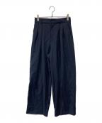 ）の古着「Tuck wide trousers」｜ネイビー