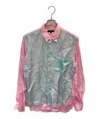 COMME des GARCONS HOMME PLUSコムデギャルソンオムプリュス）の古着「切替シャツ」｜ピンク