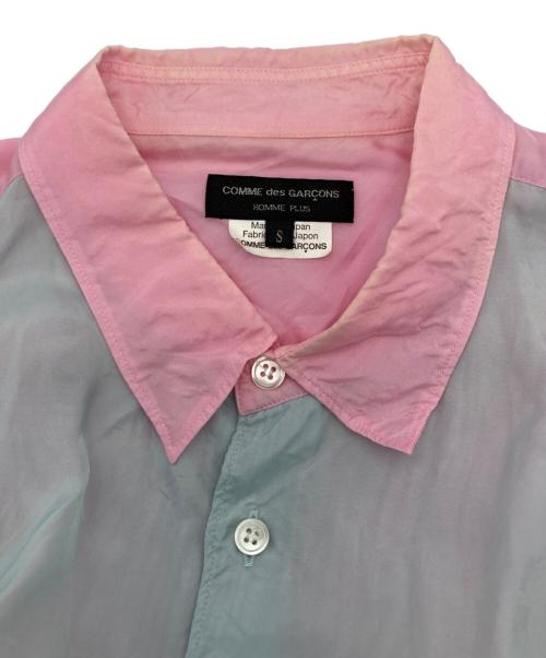 COMME des GARCONS HOMME PLUS（コムデギャルソンオムプリュス）COMME des GARCONS HOMME PLUS (コムデギャルソンオムプリュス) 切替シャツ ピンク サイズ:Sの古着・服飾アイテム