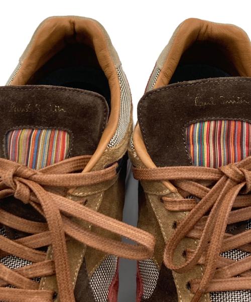 PAUL SMITH（ポールスミス）Paul Smith (ポールスミス) メッシュスウェード スニーカー ブラウン サイズ:26CMの古着・服飾アイテム
