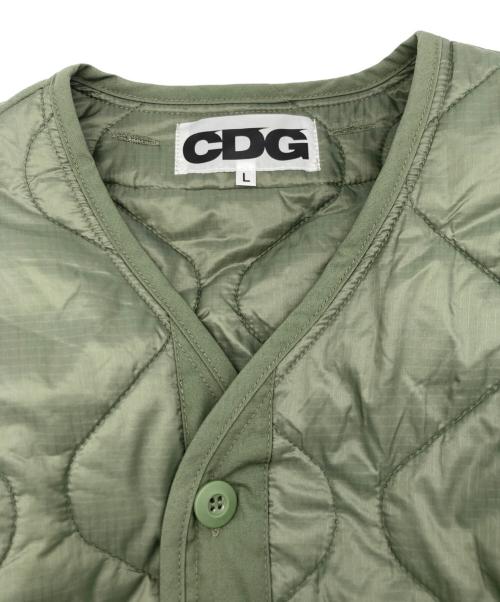 CDG（シーディージー）CDG (シーディージー) ALPHA INDUSTRIES (アルファインダストリーズ) キルティングジャケット カーキ サイズ:Lの古着・服飾アイテム