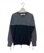 COMME des GARCONS JUNYA WATANABE MAN×JOHN SMEDLEYコム デ ギャルソン ジュンヤ ワタナベ マン×ジョンスメドレー）の古着「Vネックニット」｜グレー