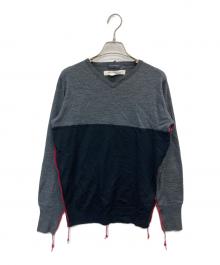 COMME des GARCONS JUNYA WATANABE MAN×JOHN SMEDLEY（コム デ ギャルソン ジュンヤ ワタナベ マン×ジョンスメドレー）の古着「Vネックニット」｜グレー