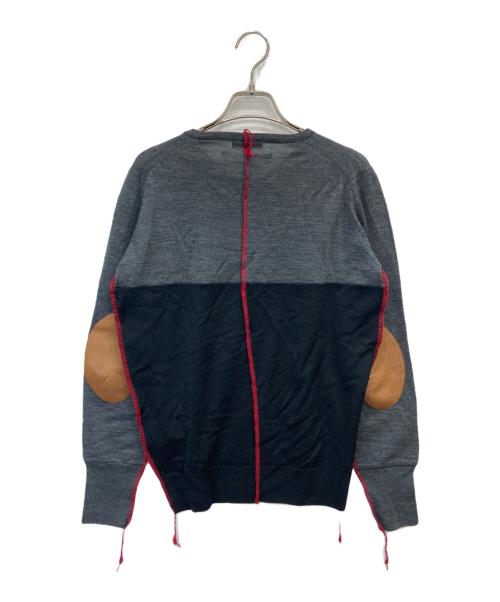 COMME des GARCONS JUNYA WATANABE MAN（コム デ ギャルソン ジュンヤ ワタナベ マン）COMME des GARCONS JUNYA WATANABE MAN (コム デ ギャルソン ジュンヤ ワタナベ マン) JOHN SMEDLEY (ジョンスメドレー) Vネックニット グレー サイズ:Lの古着・服飾アイテム