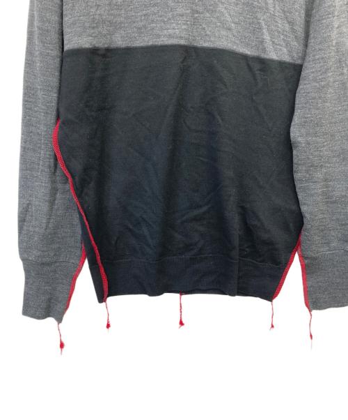 COMME des GARCONS JUNYA WATANABE MAN（コム デ ギャルソン ジュンヤ ワタナベ マン）COMME des GARCONS JUNYA WATANABE MAN (コム デ ギャルソン ジュンヤ ワタナベ マン) JOHN SMEDLEY (ジョンスメドレー) Vネックニット グレー サイズ:Lの古着・服飾アイテム