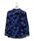 stussyステューシー）の古着「Wobbly Check LS Shirt」｜ネイビー