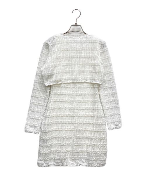 Snidel（スナイデル）Snidel (スナイデル) カーデセットカットレースワンピース ホワイト サイズ:FREEの古着・服飾アイテム