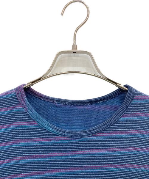 tamaki niime（タマキ ニイメ）tamaki niime (タマキ ニイメ) ボーダーTシャツ ブルー サイズ:Lの古着・服飾アイテム