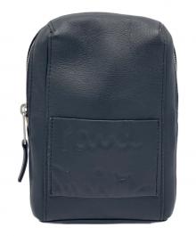 PAUL SMITH（ポールスミス）の古着「スラウチーレザー ミニショルダーバッグ」｜ブラック