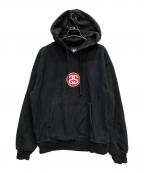 stussyステューシー）の古着「SS Link Logo Hoodie」｜ブラック