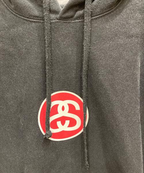 stussy（ステューシー）stussy (ステューシー) SS Link Logo Hoodie ブラック サイズ:Mの古着・服飾アイテム