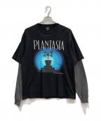 HUFハフ）の古着「PLANTASIAレイヤードカットソー」｜ブラック