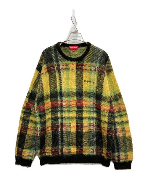 SUPREME（シュプリーム）Supreme (シュプリーム) Brushed Plaid Sweater イエロー サイズ:Lの古着・服飾アイテム