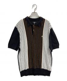 stussy（ステューシー）の古着「Textured ss polo sweater」｜ブラック