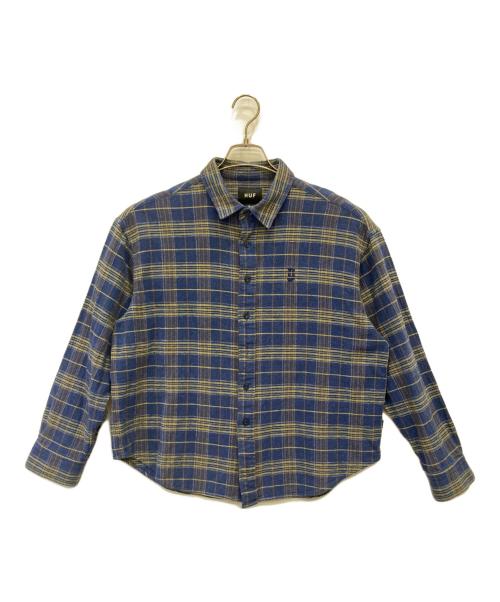 HUF（ハフ）HUF (ハフ) MEGABLAST PLAID LS SHIRT ブルー サイズ:Mの古着・服飾アイテム