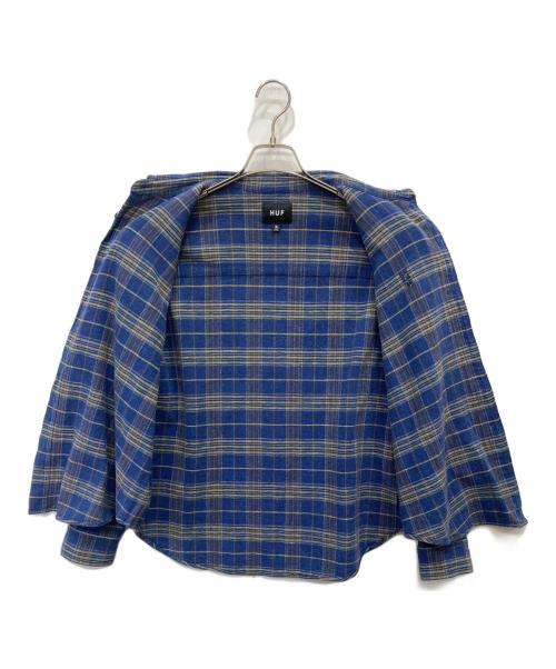 HUF（ハフ）HUF (ハフ) MEGABLAST PLAID LS SHIRT ブルー サイズ:Mの古着・服飾アイテム