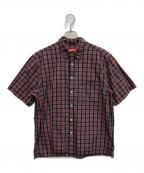 SUPREMEシュプリーム）の古着「Loose Fit Mini Plaid S/S Shirt」｜レッド