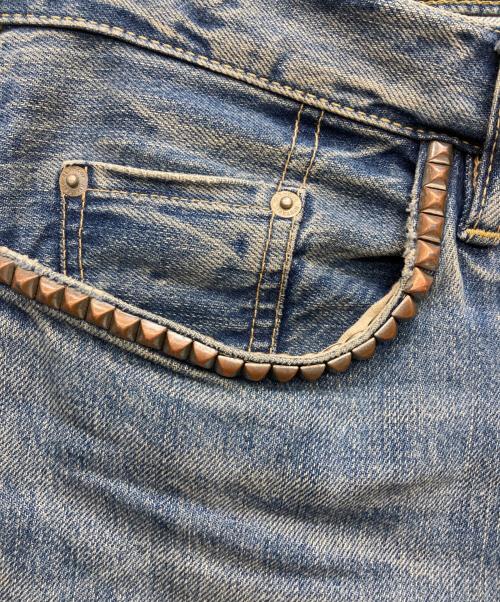 Hysteric Glamour（ヒステリックグラマー）Hysteric Glamour (ヒステリックグラマー) スタッズデニムパンツ インディゴ サイズ:Ⅼの古着・服飾アイテム