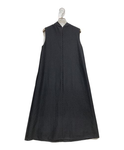 M-PREMIER（エムプルミエ）M-PREMIER (エムプルミエ) ドットレース ボウタイ ワンピース ブラック サイズ:Sの古着・服飾アイテム