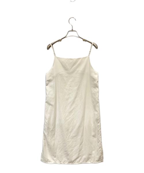 FRAY ID（フレイ アイディー）FRAY ID (フレイ アイディー) フリンジデザインポロツイードワンピース アイボリーの古着・服飾アイテム