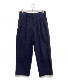MAATEE&SONS（マーティーアンドサンズ）の古着「タックパンツ」｜ネイビー