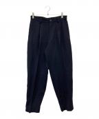 ISSEY MIYAKE MENイッセイミヤケメン）の古着「ウールワイドデーパードパンツ」｜ネイビー