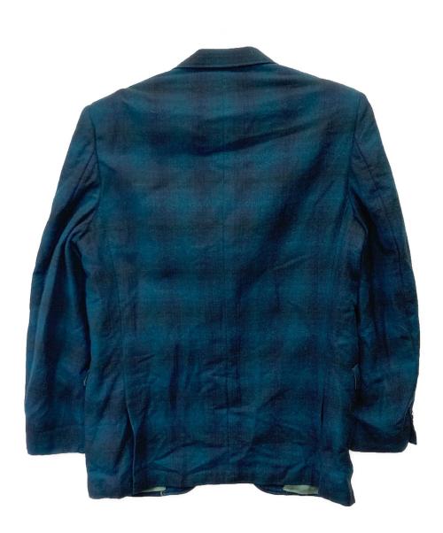 CURLEE CLOTHES（カーリー・クローズ）CURLEE CLOTHES (カーリー・クローズ) チェックウールテーラードジャケット ネイビー サイズ:不明の古着・服飾アイテム