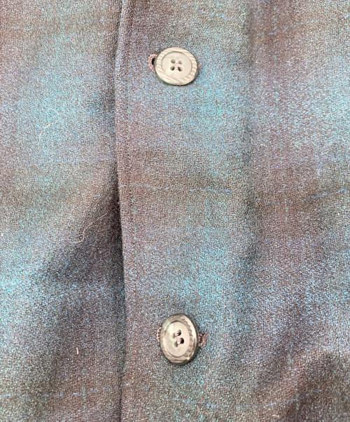 CURLEE CLOTHES（カーリー・クローズ）CURLEE CLOTHES (カーリー・クローズ) チェックウールテーラードジャケット ネイビー サイズ:不明の古着・服飾アイテム