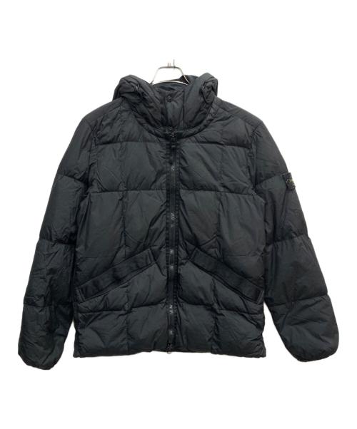 STONE ISLAND（ストーンアイランド）STONE ISLAND (ストーンアイランド) GARMENT DYED CRINKLE REPS NY DOWN JACKET ブラック サイズ:Lの古着・服飾アイテム