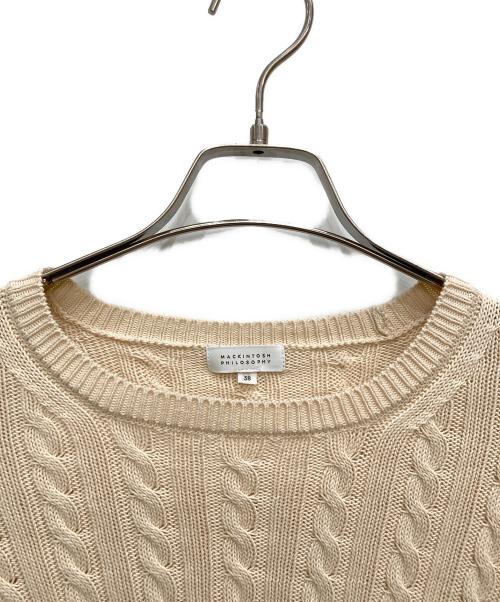 MACKINTOSH PHILOSOPHY（マッキントッシュ フィロソフィー）MACKINTOSH PHILOSOPHY (マッキントッシュ フィロソフィー) ケーブルコットンニット アイボリー サイズ:Mの古着・服飾アイテム
