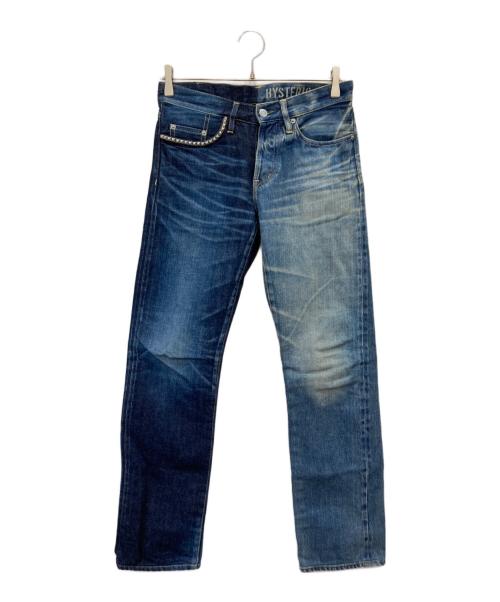 Hysteric Glamour（ヒステリックグラマー）Hysteric Glamour (ヒステリックグラマー) HRLR加工 スリムストレート デニム パンツ インディゴ サイズ:Sの古着・服飾アイテム
