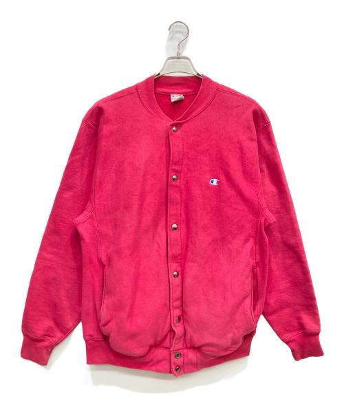 Champion（チャンピオン）Champion (チャンピオン) スナップカーディガン ピンク サイズ:Ⅼの古着・服飾アイテム