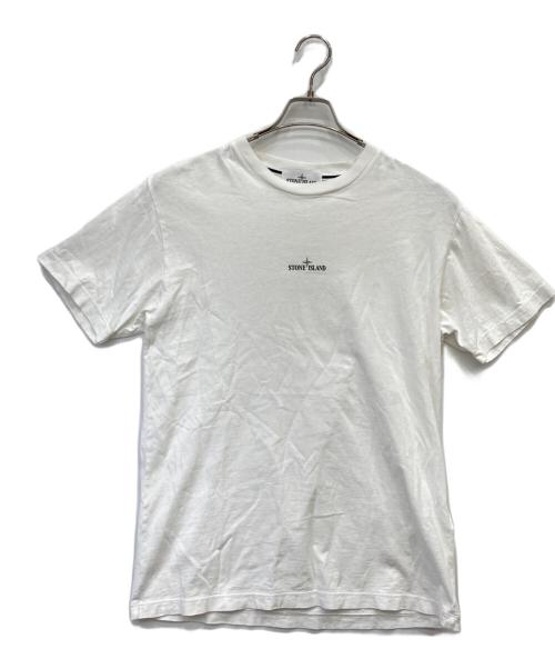 STONE ISLAND（ストーンアイランド）STONE ISLAND (ストーンアイランド) ロゴTシャツ ホワイト サイズ:Ⅼの古着・服飾アイテム