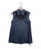 MIU MIUミュウミュウ）の古着「ノースリーブブラウス」｜ネイビー