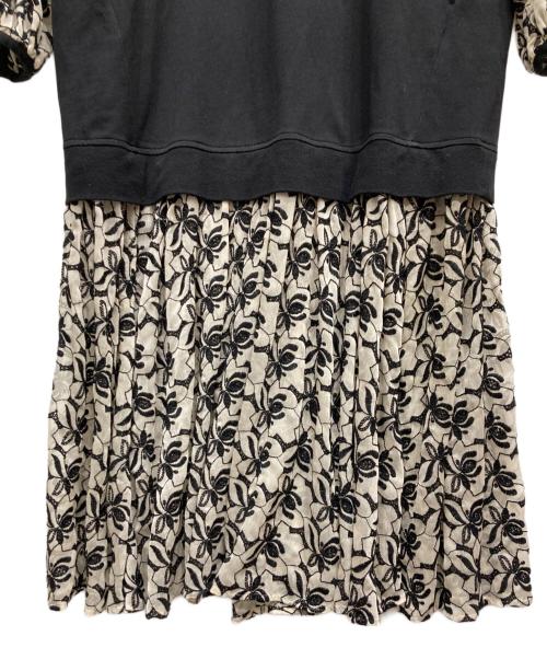 CLANE（クラネ）CLANE (クラネ) フラワーレースミックスワンピース ブラック サイズ:Mの古着・服飾アイテム