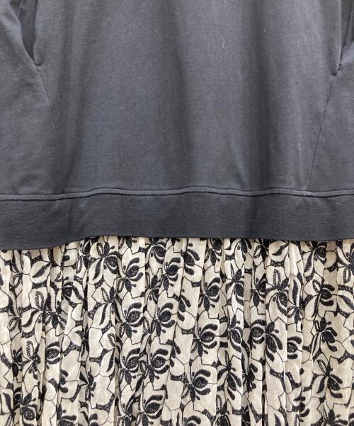 CLANE（クラネ）CLANE (クラネ) フラワーレースミックスワンピース ブラック サイズ:Mの古着・服飾アイテム