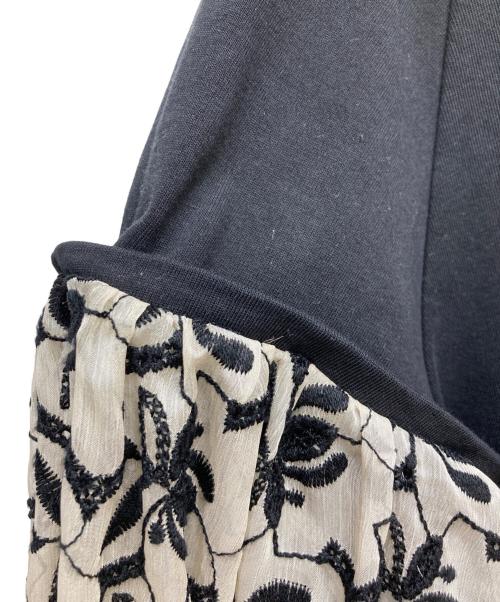 CLANE（クラネ）CLANE (クラネ) フラワーレースミックスワンピース ブラック サイズ:Mの古着・服飾アイテム