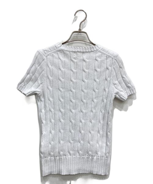 POLO RALPH LAUREN（ポロ・ラルフローレン）POLO RALPH LAUREN (ポロ・ラルフローレン) 半袖ケーブルニット ホワイト サイズ:Mの古着・服飾アイテム