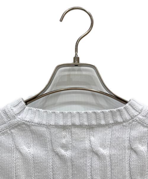 POLO RALPH LAUREN（ポロ・ラルフローレン）POLO RALPH LAUREN (ポロ・ラルフローレン) 半袖ケーブルニット ホワイト サイズ:Mの古着・服飾アイテム