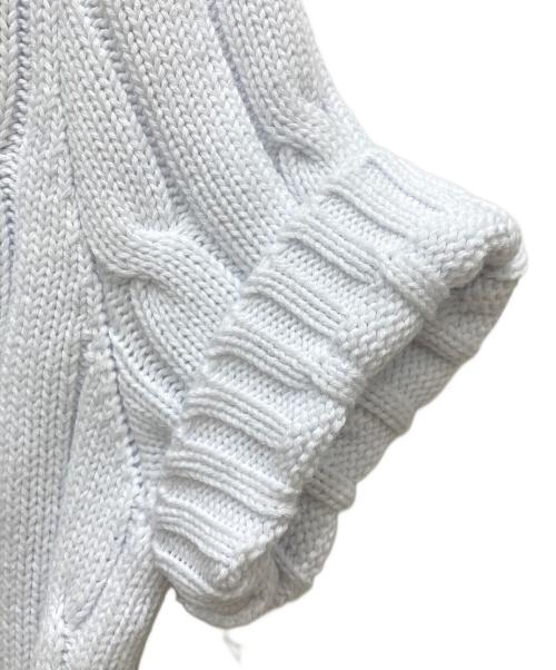 POLO RALPH LAUREN（ポロ・ラルフローレン）POLO RALPH LAUREN (ポロ・ラルフローレン) 半袖ケーブルニット ホワイト サイズ:Mの古着・服飾アイテム