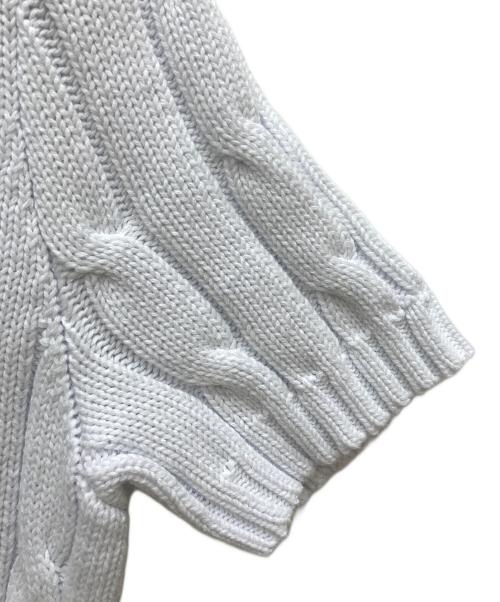 POLO RALPH LAUREN（ポロ・ラルフローレン）POLO RALPH LAUREN (ポロ・ラルフローレン) 半袖ケーブルニット ホワイト サイズ:Mの古着・服飾アイテム