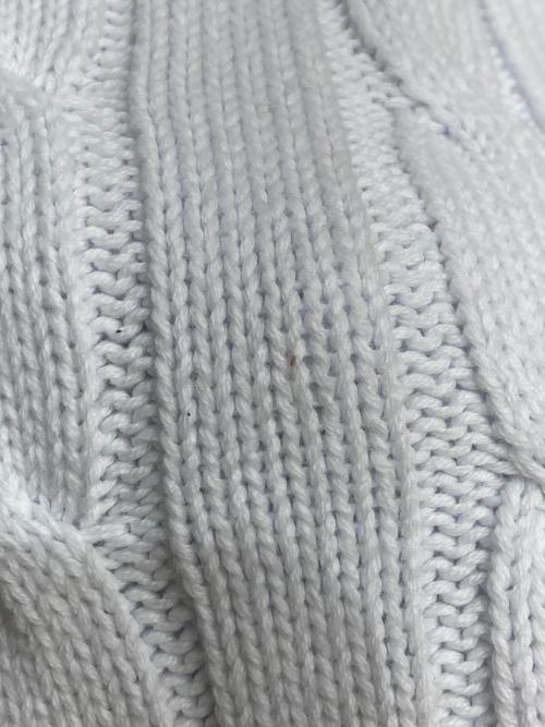 POLO RALPH LAUREN（ポロ・ラルフローレン）POLO RALPH LAUREN (ポロ・ラルフローレン) 半袖ケーブルニット ホワイト サイズ:Mの古着・服飾アイテム