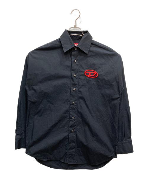 DIESEL（ディーゼル）DIESEL (ディーゼル) S-DOU-PLAIN オーバルDロゴシャツ ブラック サイズ:Ⅼの古着・服飾アイテム
