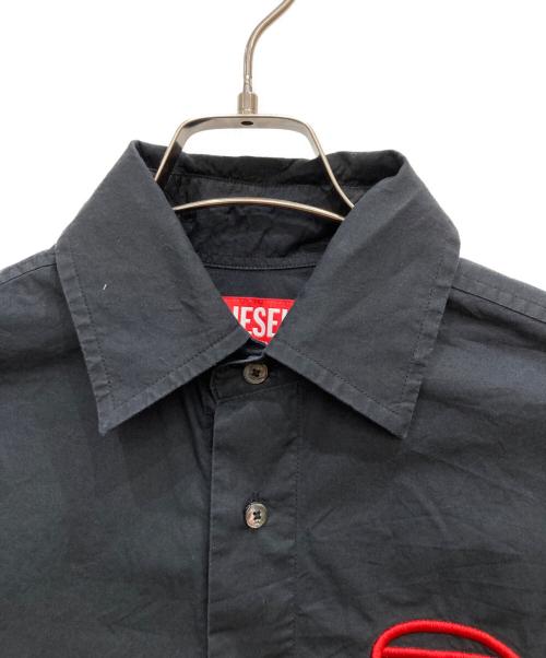 DIESEL（ディーゼル）DIESEL (ディーゼル) S-DOU-PLAIN オーバルDロゴシャツ ブラック サイズ:Ⅼの古着・服飾アイテム