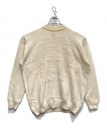 VERSACE JEANS COUTURE（ヴェルサーチ ジーンズクチュール）の古着「メデューサデザインニット」｜ホワイト